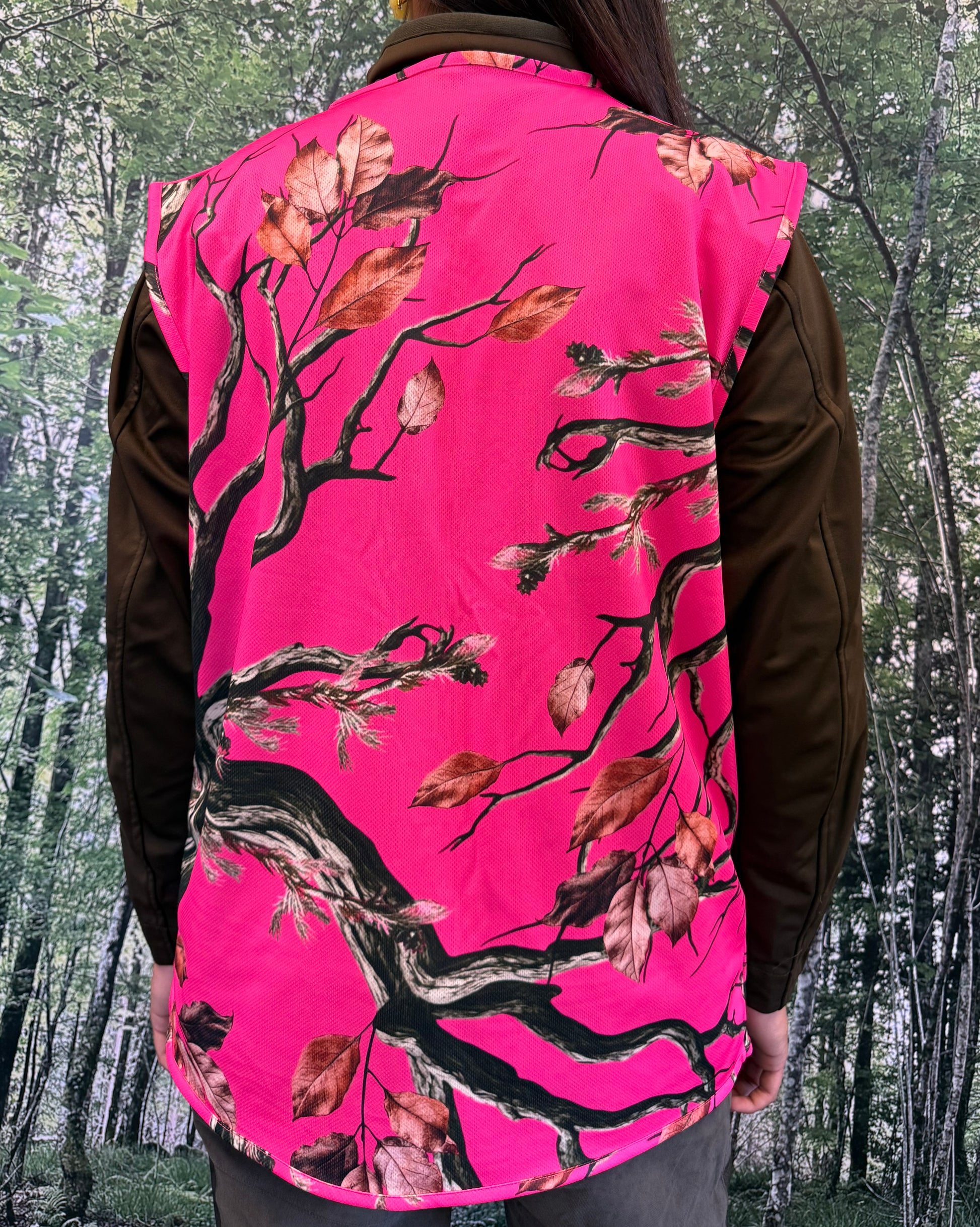 gilet de sécurité rose camouflage L&L We Share