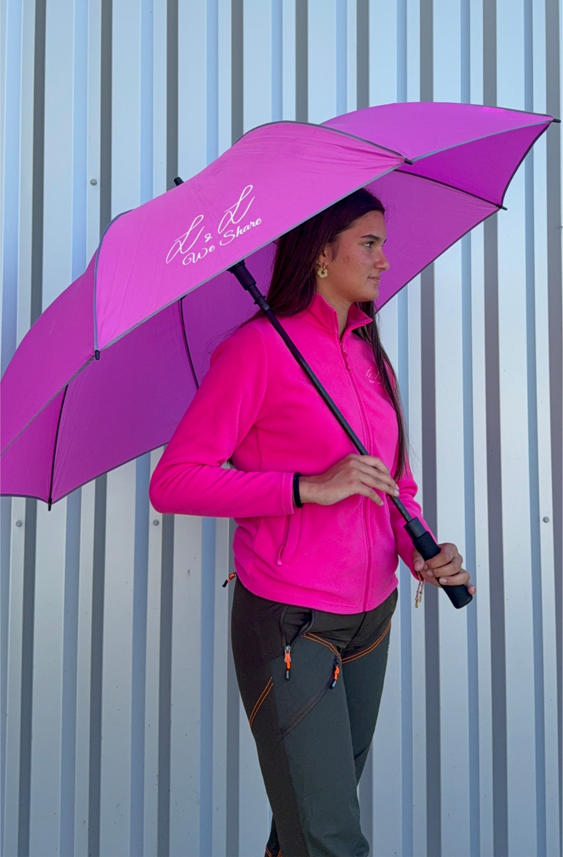 Parapluie 125 cm rose fuschia L&L We Share