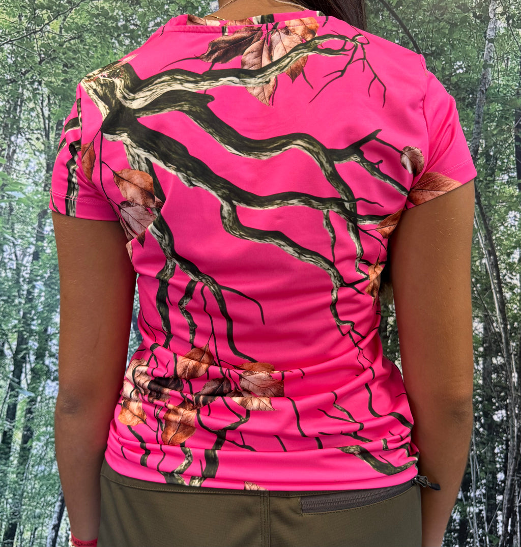 T-shirt Rose Fluo Camouflage L&L We Share