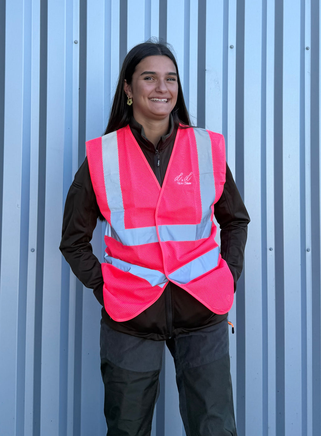 Gilet de sécurité Rose Fluo L&L We Share