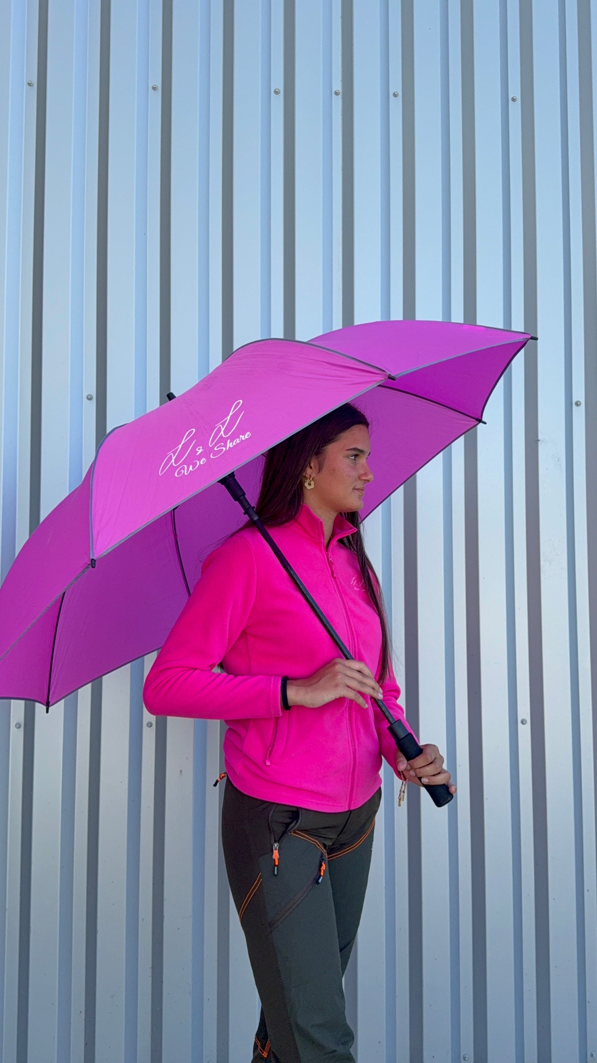 Parapluie 125 cm rose fuschia L&L We Share