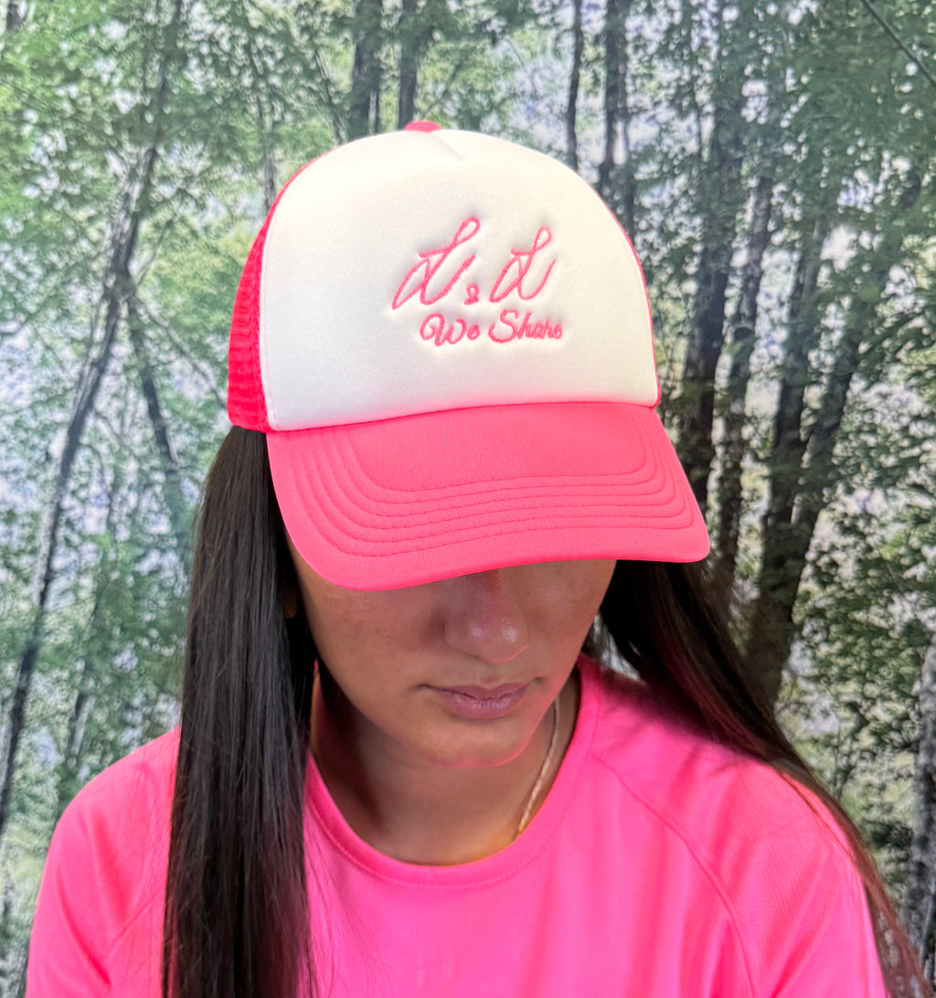 Casquette rose fluo/blanche L&L We Share