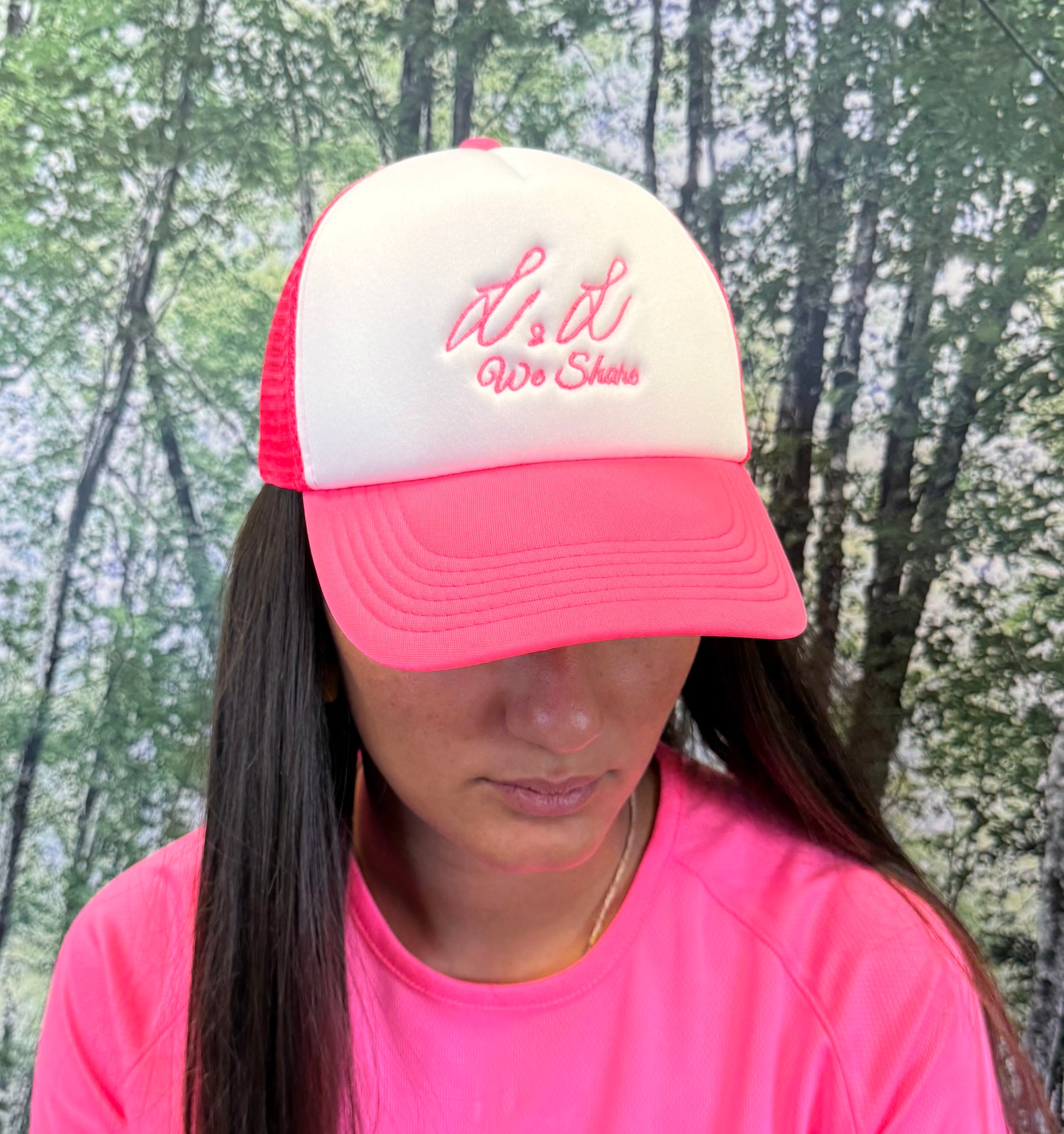 Casquette rose fluo/blanche L&L We Share