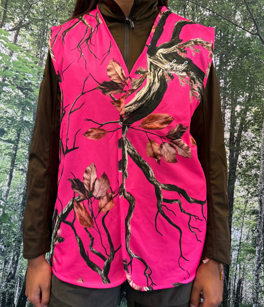gilet de sécurité rose camouflage L&L We Share