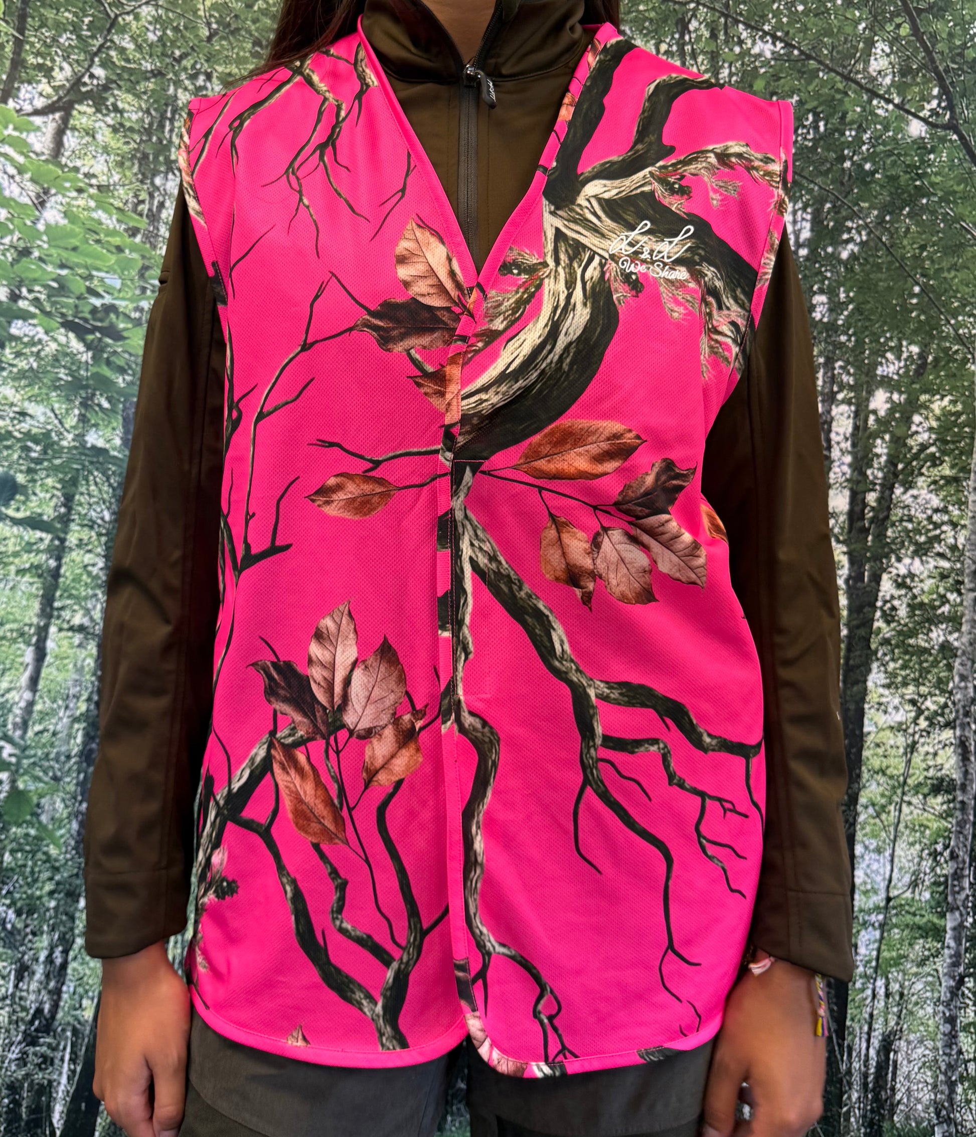 gilet de sécurité rose camouflage L&L We Share
