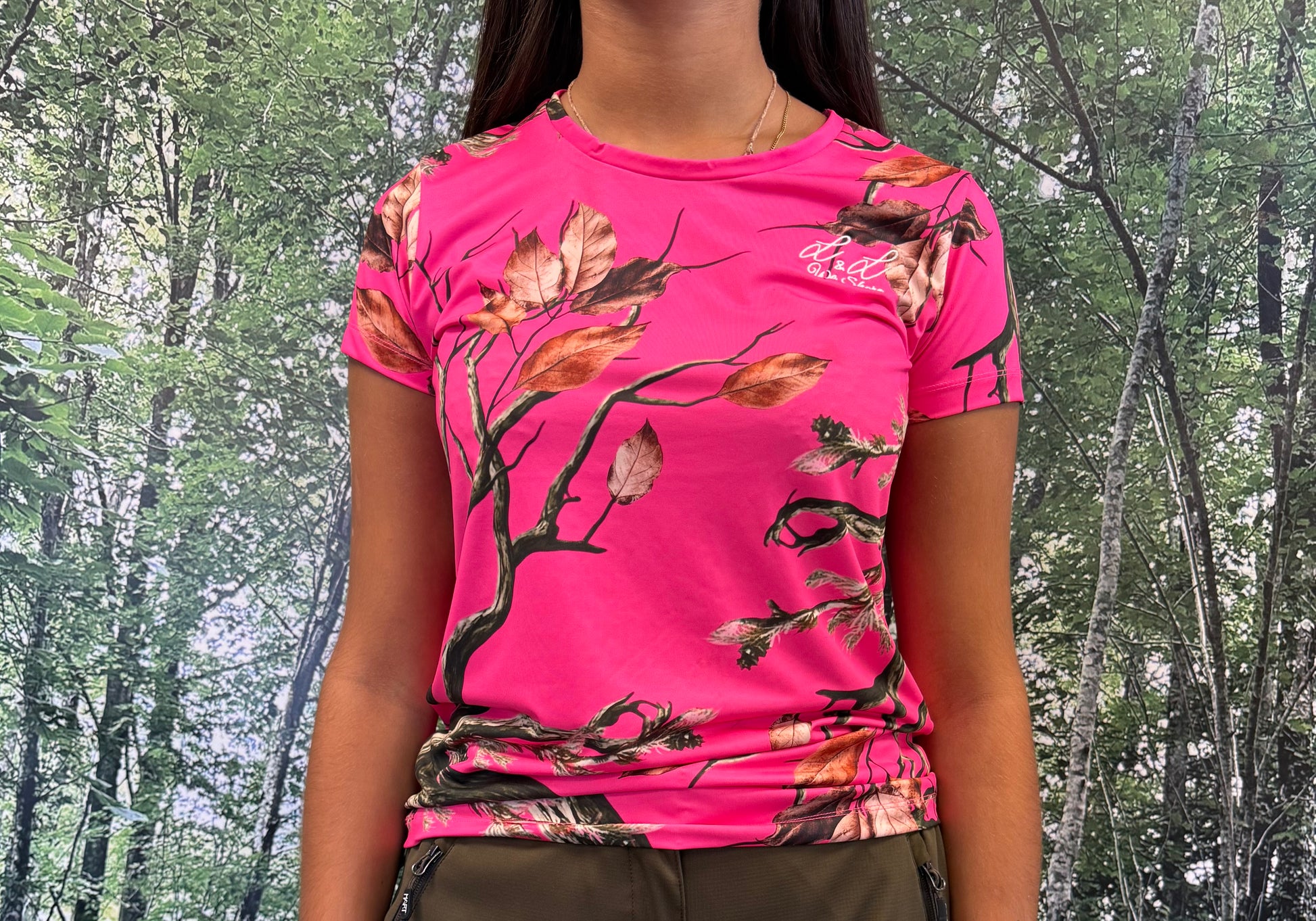 T-shirt Rose Fluo Camouflage L&L We Share