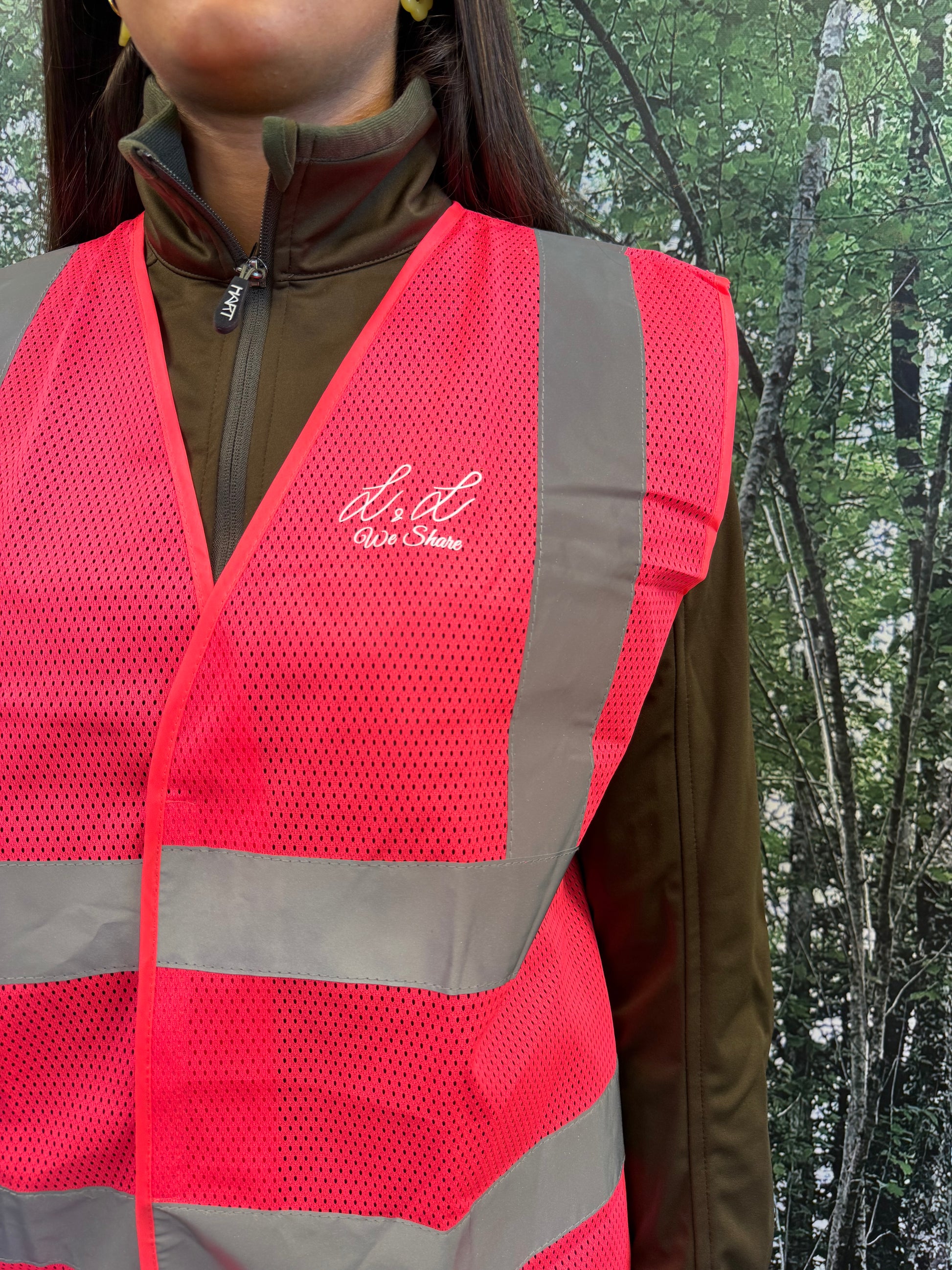 Gilet de sécurité Rose Fluo L&L We Share