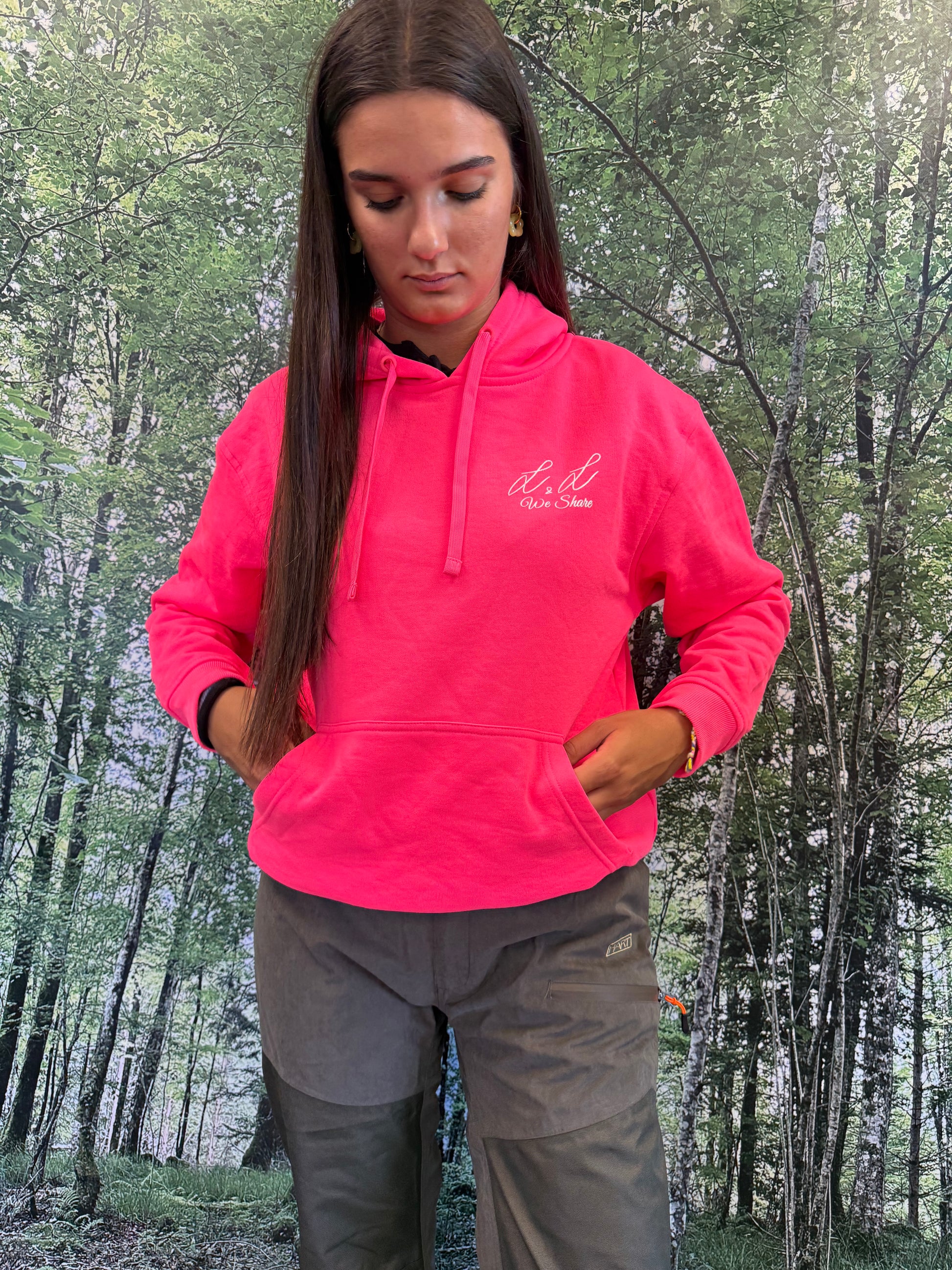 Sweatshirt rose fluo L&L We Share