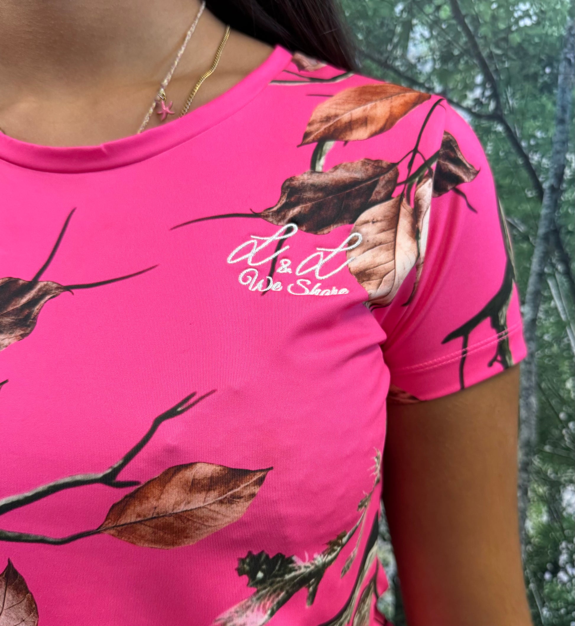 T-shirt Rose Fluo Camouflage L&L We Share