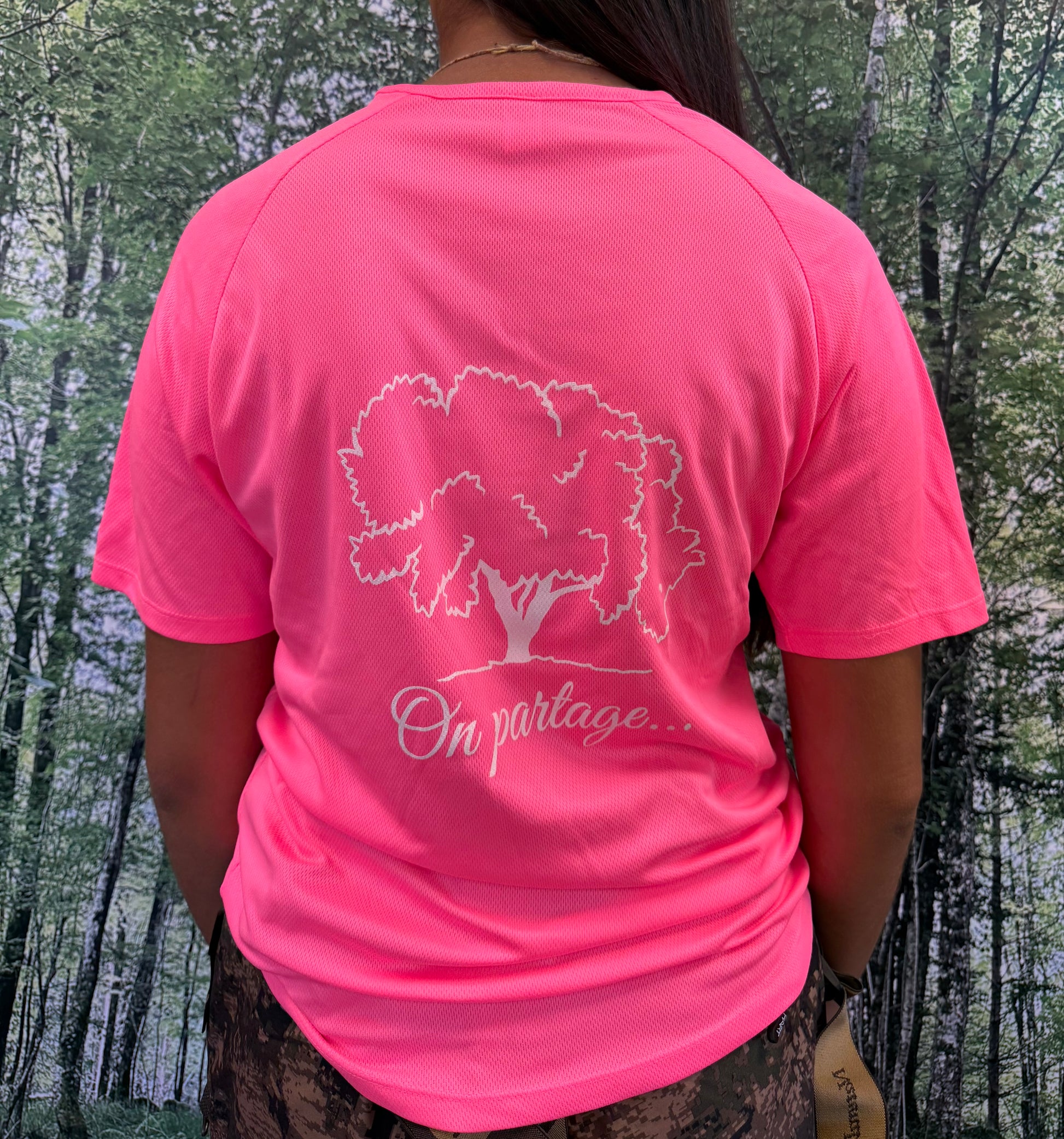 T-Shirt Rose fluo electric pink unisexe L&L We Share