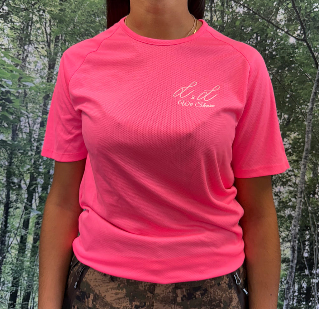T-Shirt Rose fluo electric pink unisexe L&L We Share
