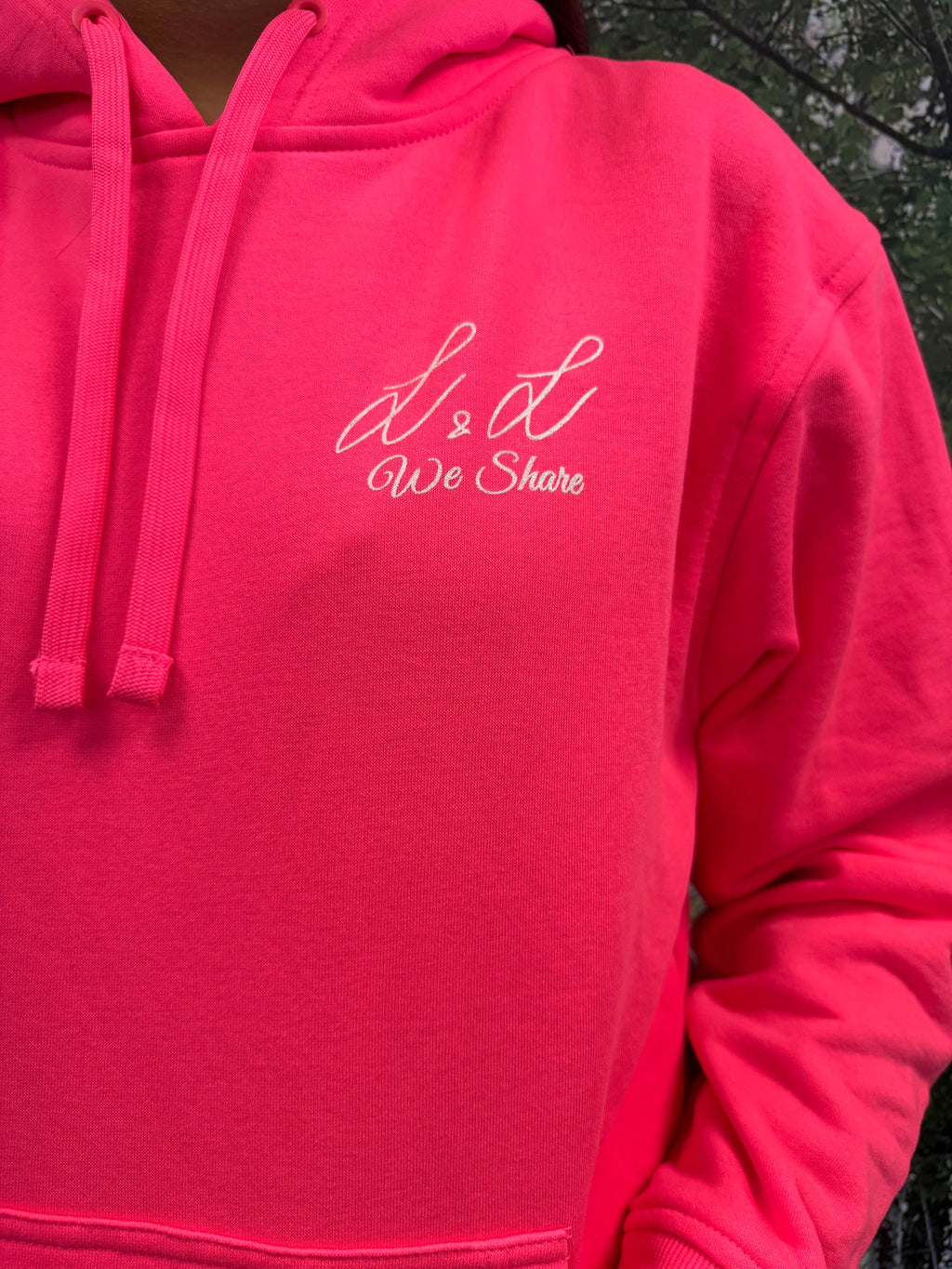 Sweatshirt rose fluo L&L We Share