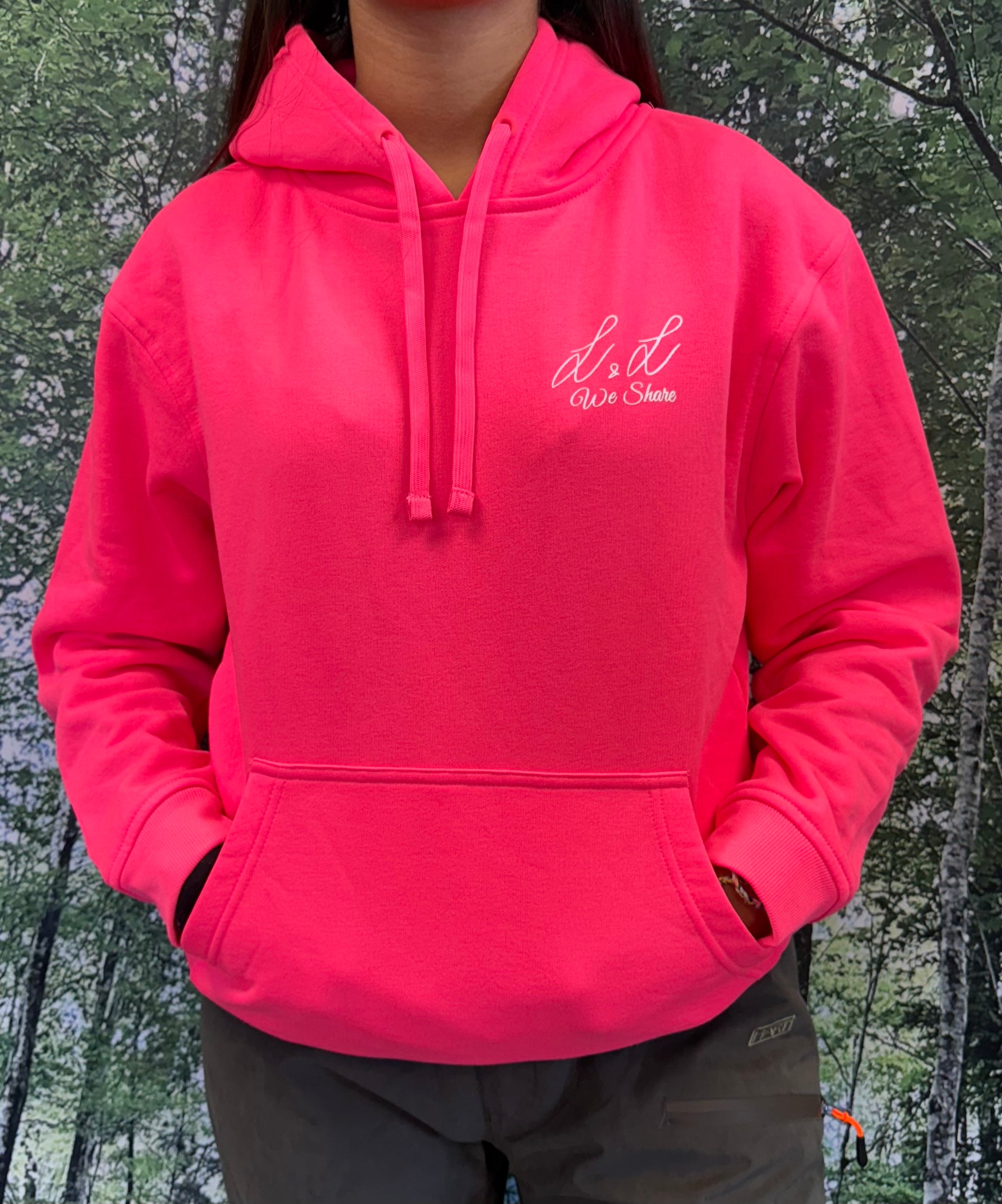 Sweatshirt rose fluo L&L We Share