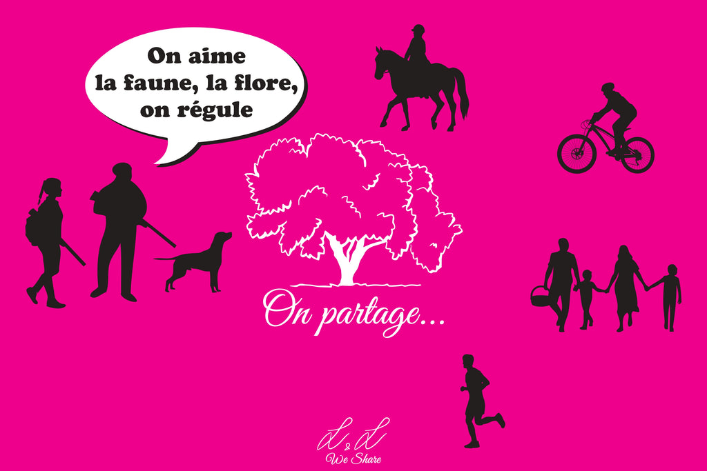 Panneaux signalétiques Akylux  Chasse et Nature L&L We Share ROSE FLUO
