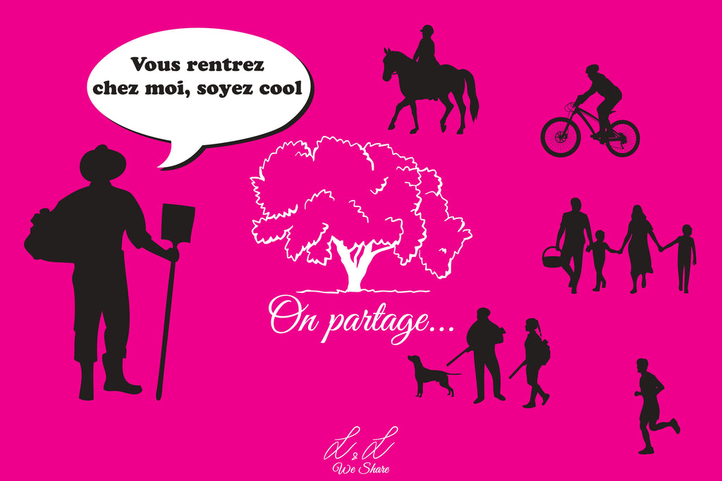 Panneaux signalétiques Akylux  Chasse et Nature L&L We Share ROSE FLUO