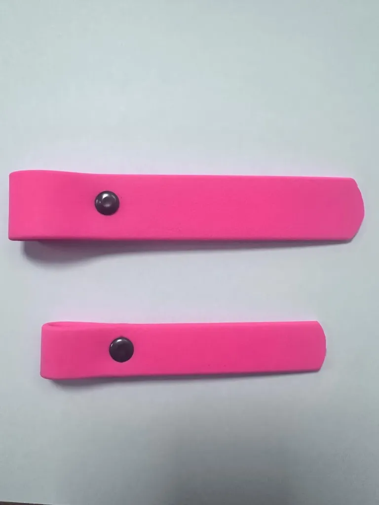 Drapeau Collier Rose avec Gravure (Avec boucle (19/115mm))