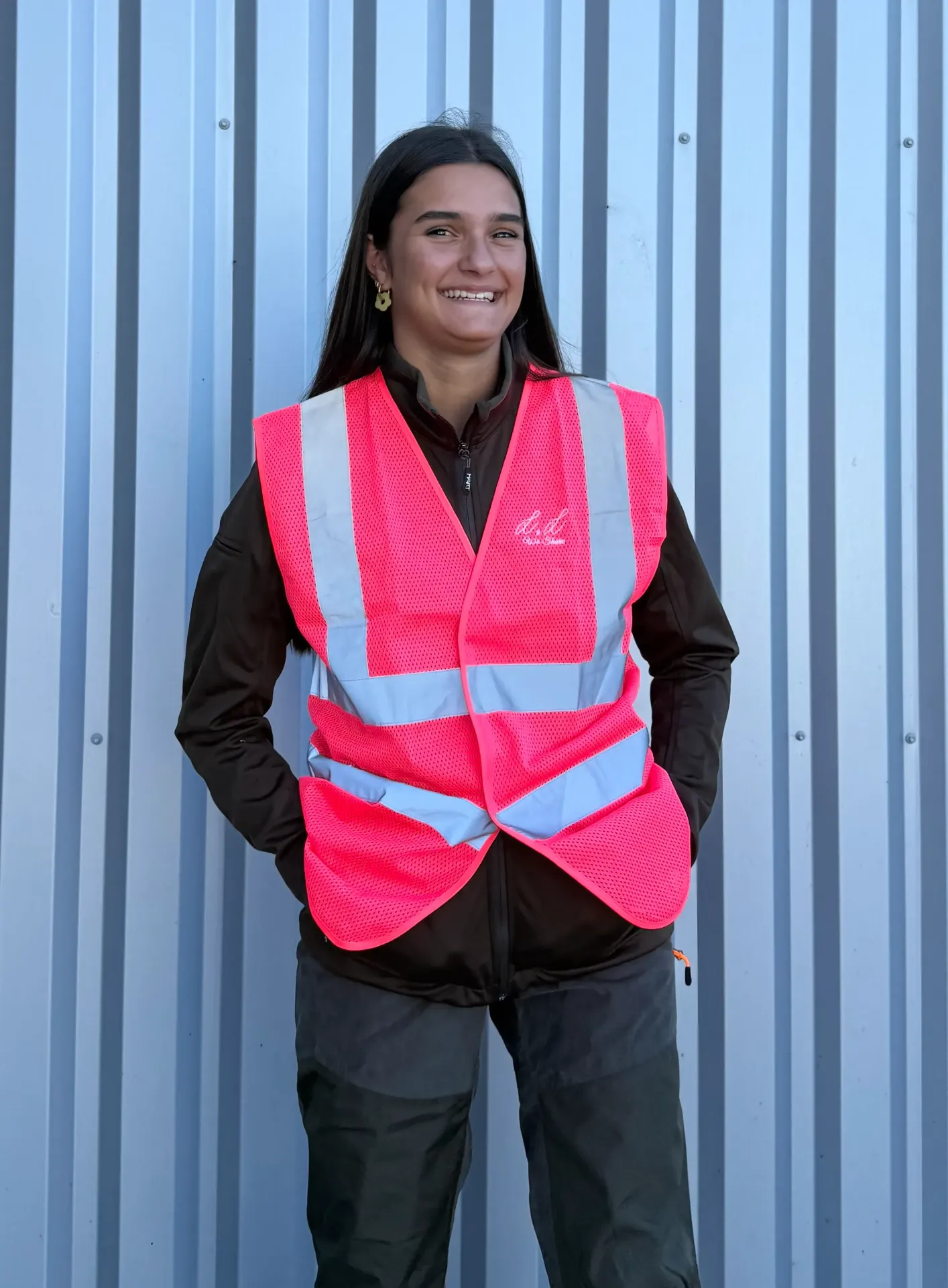 Gilet de sécurité Rose Fluo L&L We Share (L)