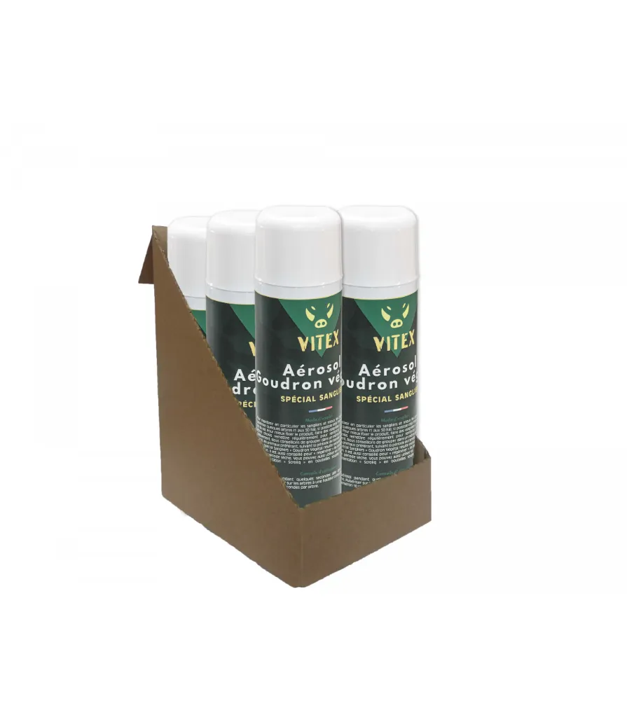 AÉROSOL GOUDRON VEGETAL SPECIAL SANGLIERS VITEX LOT DE 6 
